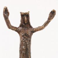 Bács Zoltán: Sámán. Bronz, jelzett, márvány talapzaton, m:10 cm