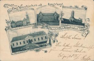 1899 Fehértemplom, spa, castel, monastery, skating space, floral (EK)