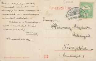 Kaposvár Államvasutak nevelő- és tápintézete, étterem; Fenyvesi Béla kiadása (fl)