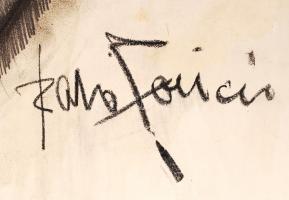 Szabó Zoltán (1929-): Férfi portré. Szén, karton, jelzett, foltos, 84×68 cm