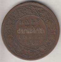 India 1862. 1/2A T:3 India 1862. 1/2 Anna C:F Krause KM#468