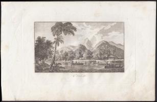 cca 1800 3 db óceániai témájú rézmetszet (Tonga-Tabu, Otahiti, Gräber der Kinder auf den Salamonsins...