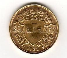 Svájc 1935B 20Fr 6,452g T:2+