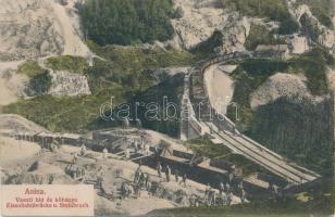 Anina vasúti híd és kőbánya; Hollschütz F. kiadása / railway bridge, mine