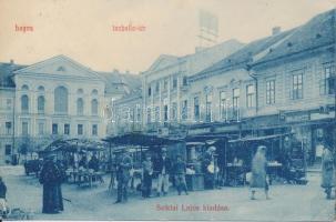 Lugos, Izabella tér, piac, sörcsarnok / square, market, beer hall (EK)