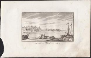 cca 1800 4 db oroszországi témájú rézmetszet (Kamcsatka, Szevasztopol, Tobolszk, Asztrahán), 14x8 cm