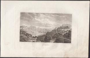 cca 1800 4 db görögországi témájú rézmetszet (Mistra, Megaspileon, Zante, Ioannina), 13x8 cm