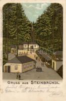 Steinbründl, Renner's Gasthaus / inn, litho