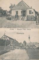 Poltár, Krausz Péter üzlete / shop, church, street