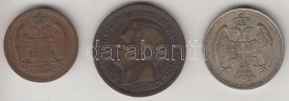 Szerbia 1879. 5P + 1884. 20P + 1904. 2P T:vegyes
Serbia 1879. 5 Para + 1884. 20 Para + 1904. 2 Para ...