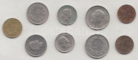 Svájc ~1960-1980. 1Rp -1/2Fr (52x) T:vegyes Switzerland ~1960-1980. 1 Rappen - 1/2 Franc (52x) C:mixed