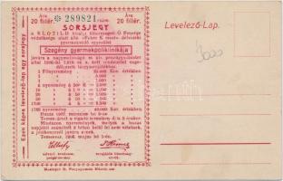 Temesvár Hunyadi bástya / bastion, charity lottery ticket on backside