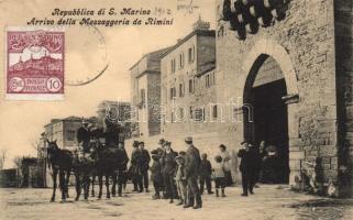San Marino, Arrivo della messaggeria da Rimini / post coach