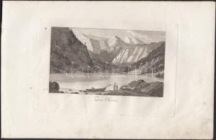 cca 1800 4 db rézmetszet (Duna, Obersee, Wasserburg, Marienburg), 14x9 cm