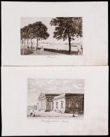 cca 1800 10 db NÉmetországi városképes rézmetszet (München, Stuttgart, Bréma), / Germany etchings 14...