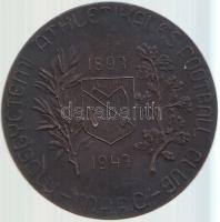 Magdányi Antal (1902-) 1947. "Műegyetemi Athletikai és Football Club" Br emlékplakett (60m...