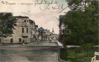 Opava, Troppau; Herrengasse / street