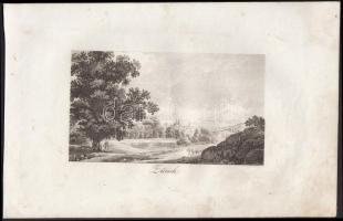 cca 1800 9 db svájci témájú rézmetszet (Freyburg, Zürich, svájci parasztház, Spitze im Juragebirge, ...