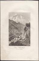 cca 1800 9 db svájci témájú rézmetszet (Freyburg, Zürich, svájci parasztház, Spitze im Juragebirge, ...