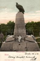 Zilah, Tuhutum emlék; Seres Samu kiadása / statue