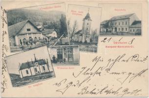 Szepesremete, Concordia fűrész, Római katolikus és Evangélikus templom, Wietorisz üzlet, Népiskola / sawmill, Roman Catholic church, Evangelist church, shop, school (EK)