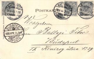 Katowice, Kattowitz; Wilhelmsplatz, clover, floral litho (EK)