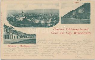 1899 Fehértemplom korzó, Fő utca / corso, main street