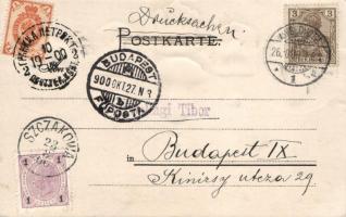 Myslowice 'Dreikaiserreichs-Ecke' German-Russian-Austrian triple border, Emb. litho s: M. ...
