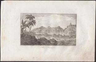 cca 1800 Belem, Badajos, Rio de Janeiro, 3 db rézmetszet