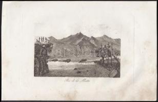 cca 1800 Rio de la Plata, Buenos Aires, Patagónia, 3 db rézmetszet