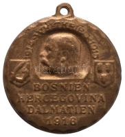 Osztrák-Magyar Monarchia 1916. "Bosznia Hercegovina Dalmácia 1916" aranyozott bronz emlékérem (30mm) T:2 Austro-Hungarian Monarchy 1916. "BOSNIEN HERCEGOVINA DALMATIEN 1916" gilt bronze commemorative medal (30mm) C:XF