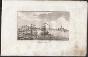 cca 1800 3 db egyiptomi témájú rézmetszet (Philae, Alexandria, Cairo)