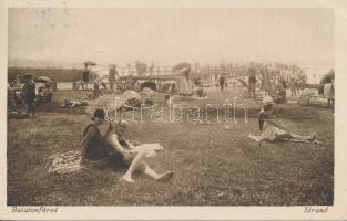 Balatonfüred strand, fürdőélet (EK)