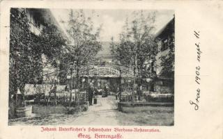 Graz, Herrengasse, Johann Unterfischer's Schwechater Bierhaus-Restauration / restaurant