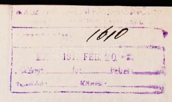 1917 Kolozsvár okirat 4x 1K városi illetékbélyeggel (100.000**)