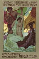 1914 'Esposizione Internazionale di Marina...'  Genova Marine Expo, Art Nouveau s: V. Faini