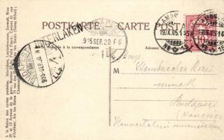 Mürren, Elektrische Bahn; Jungfrau, Mönch, Eiger / electric railway