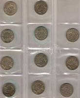 1912. 2K Ag (8x) + 1913. 2K Ag (3x) T:1/2,2