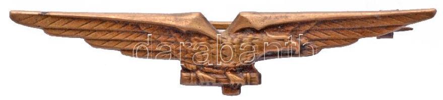 Olaszország ~1943. "Északi Szárny Pilóta jelvény" Br változat (72mm) T:2 Italy ~1943. "Italian Air Force Pilot Badge / North Wing Axis" Br decoration (72mm) C:XF
