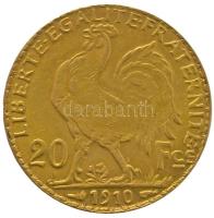 Franciaország/Modern Köztársaság 1910. 20Fr Au "Kakas" utánveret (6.43g/0.900) T:2,2-
Fran...