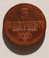 Ausztria/magyar verdejel 1851G 3Kr T:3+/3
