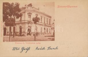 Balassagyarmat Fő utca és Teleki utca sarka, gyógyszertár; Darvai Ármin kiadása