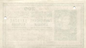 1918. 200K "A 2009" sima hátlap, lyukasztva T:III
Adamo K31/4