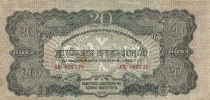 1944. 1P + 5P + 10P + 20P "A Vörös Hadsereg Parancsnoksága" T:vegyes