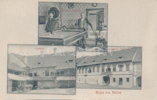 Nagydisznód, Heltau Central Hotel, billiard room interior