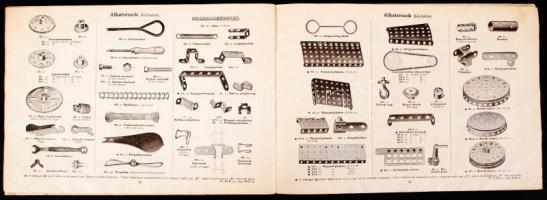 cca 1930 Märklin fémépítőszekrény. magyarázókönyv a 00 és 0 számú Märklin fémépítőszekrényhez 130 ta...