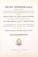 1909 Bp., Zichy Nándor gróf tárnokmester úrank azületése 80 éves jubileumára, Az Országos Kath. Szöv...