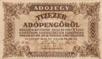 1946. 10.000AP (2x) + 50.000AP (2x) sorszámozott és sorszámozatlan darabok T:II-III