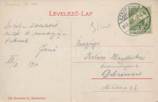 Karánsebes városháza, takarékpénztár, piac; Rosenfeld H. kiadása / town hall, savings bank, market