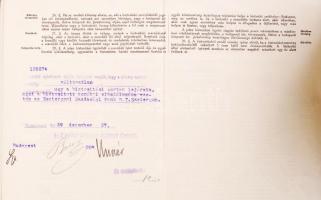 cca 1937 Bp., Az Első Magyar Általános Biztosító Társaság életbiztosítási kötvénye